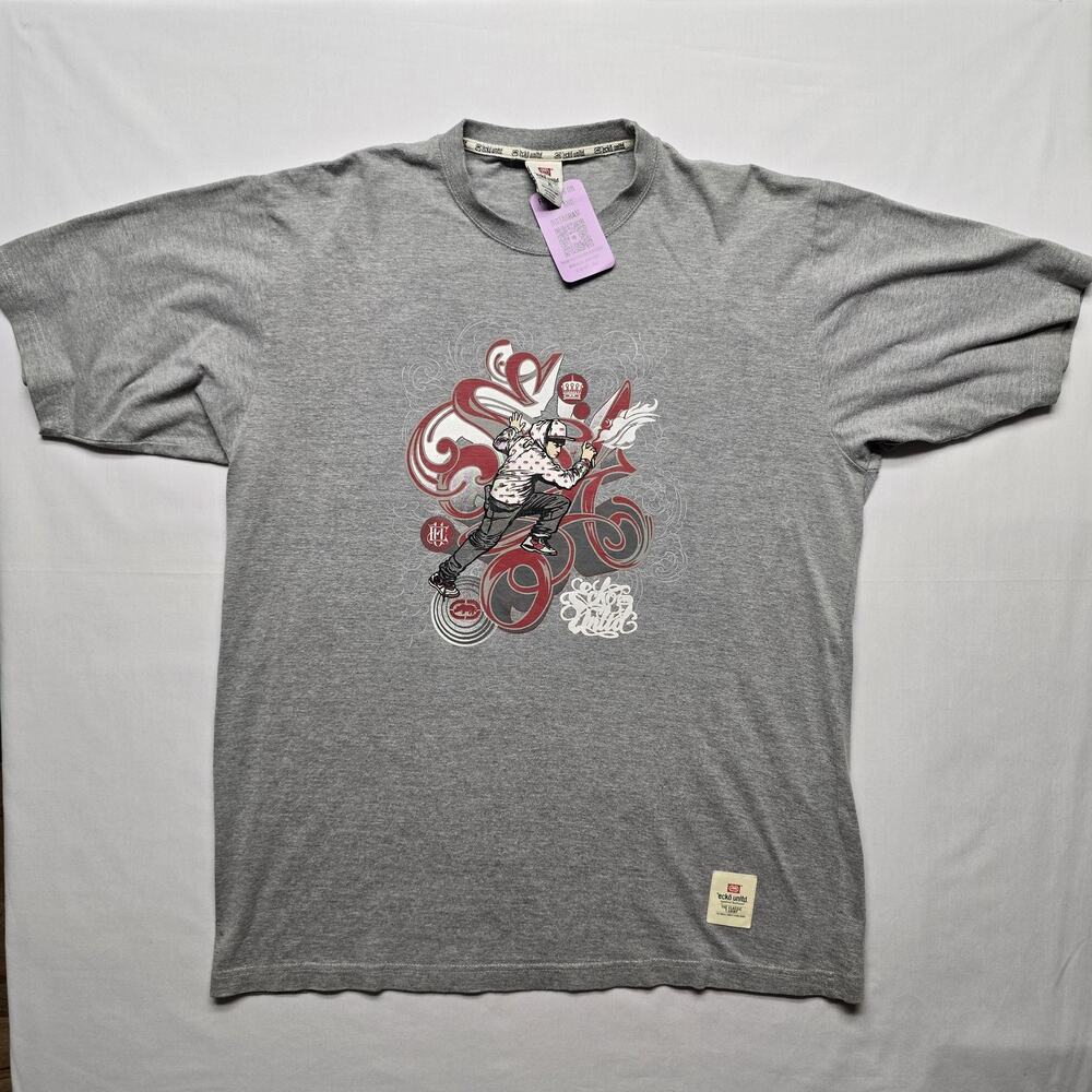 Ecko Unltd Shirt Mens Extra Large Gray Classic Tee Graphic Streetwear Hip Hop